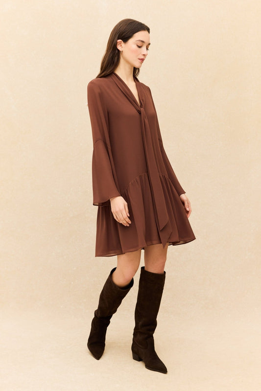 Vestido ARONA Marrón Mocca - BIMANI