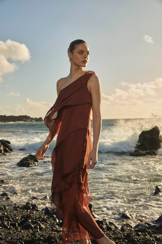 Vestido MARINA Teja Caldero - BIMANI