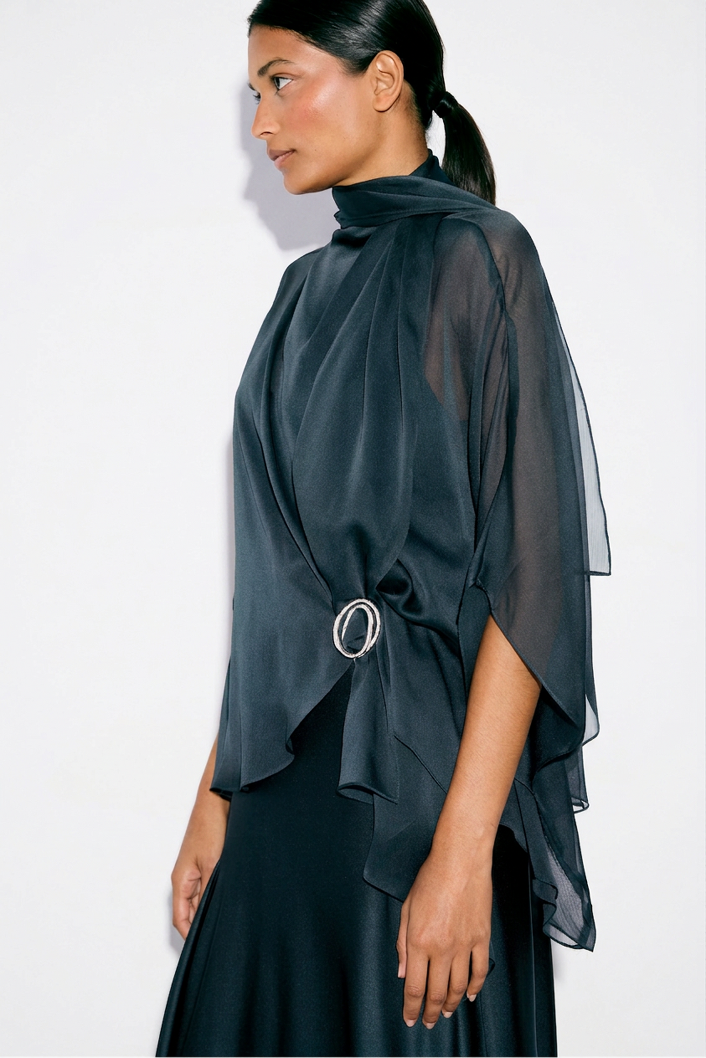 Blusa SOLÈNE Azul Petróleo