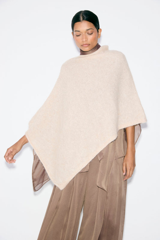 Poncho MOHAIR & ALPACA Beige