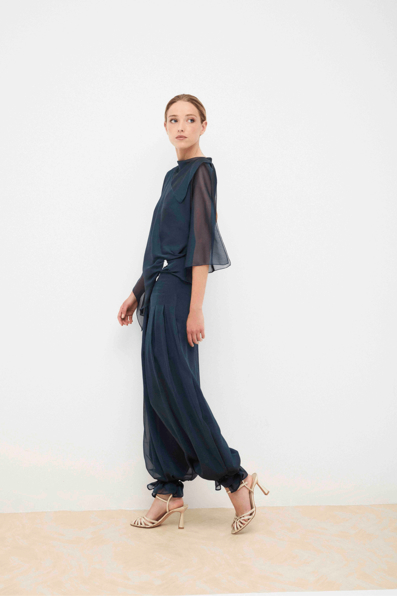 Blusa EMILIA Azul Petróleo - BIMANI