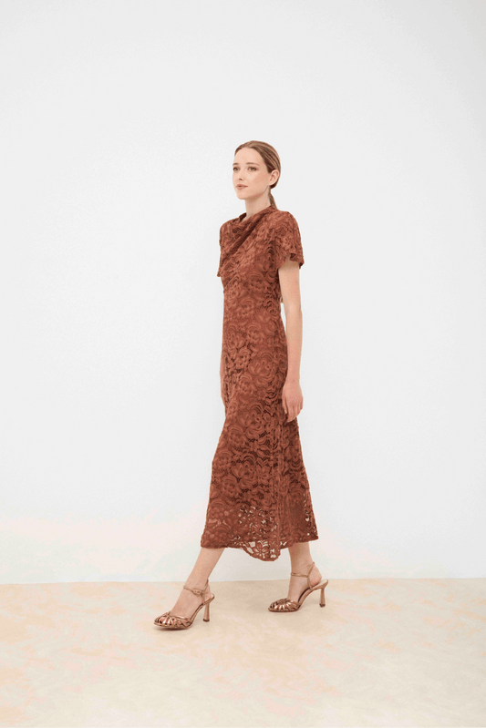 Vestido FIORELLA Terracota - BIMANI