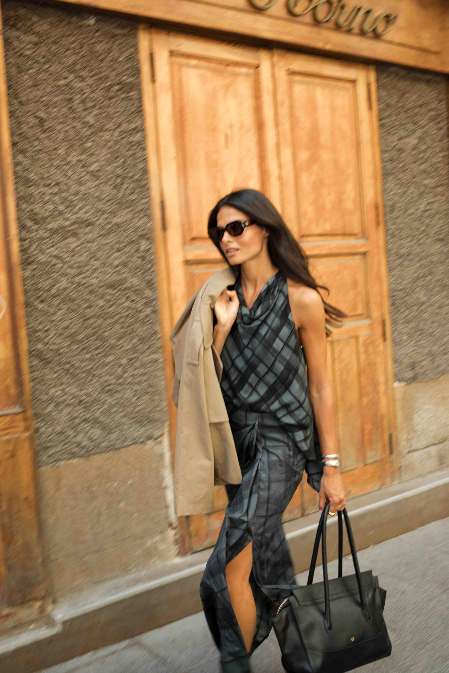 FAYE Plaid Skirt Blue