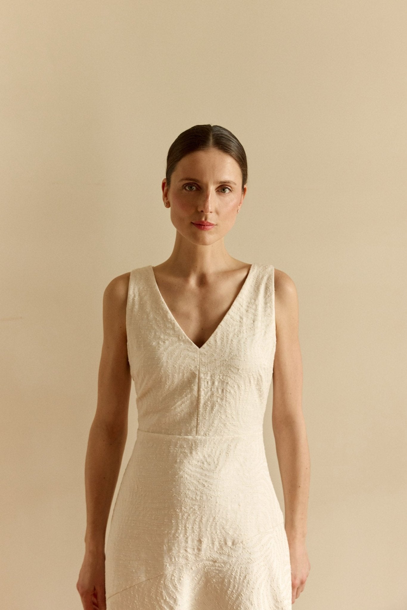 Vestido MIREIA Crema - BIMANI