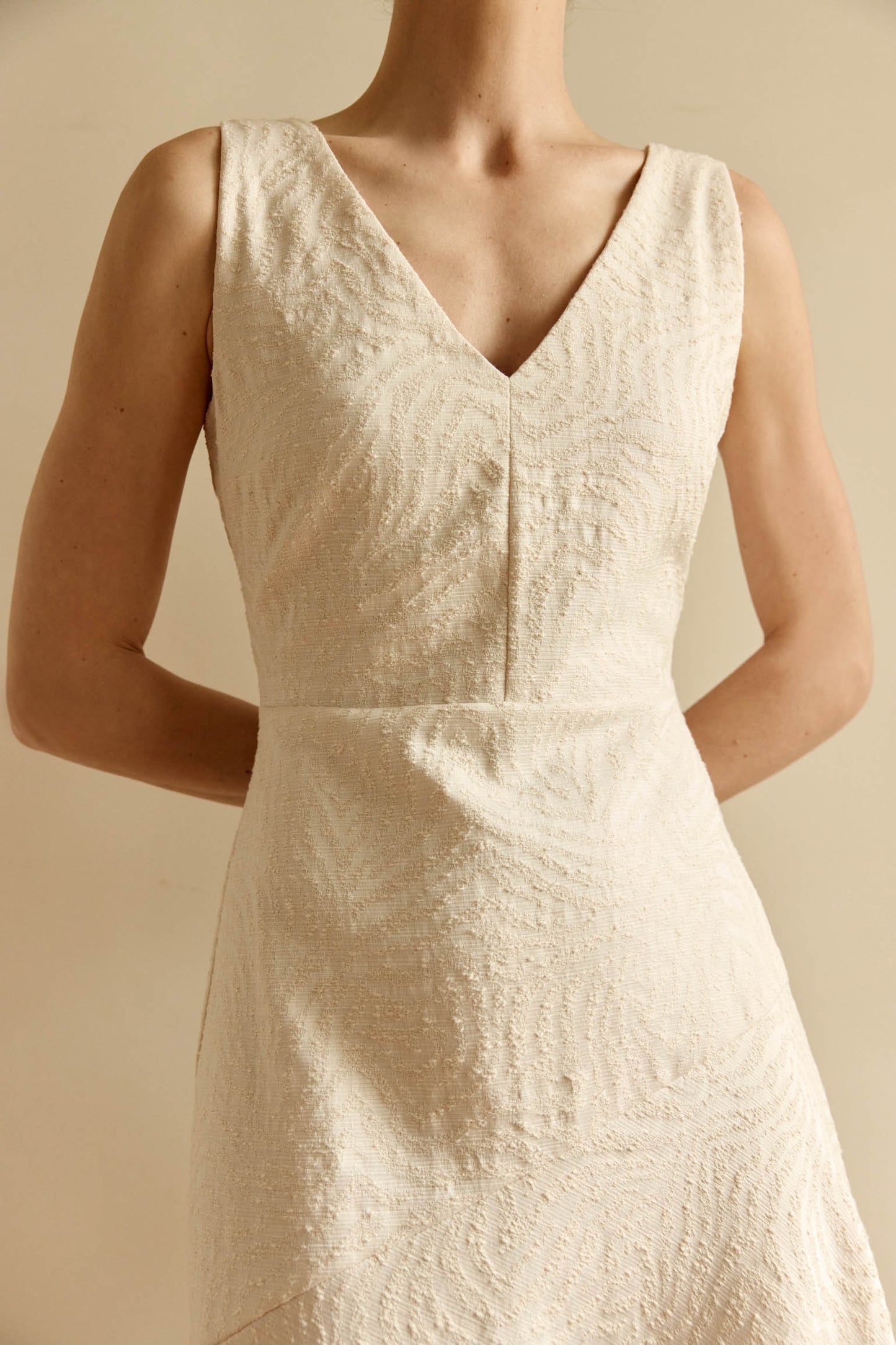 Vestido MIREIA Crema - BIMANI