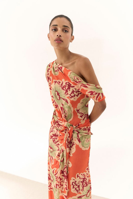 Vestido LAURINE Estampado Melocotón - BIMANI
