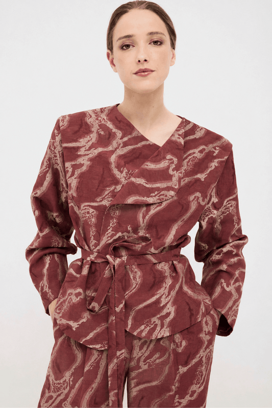 Chaqueta LIVIA Textura Empolvado - BIMANI