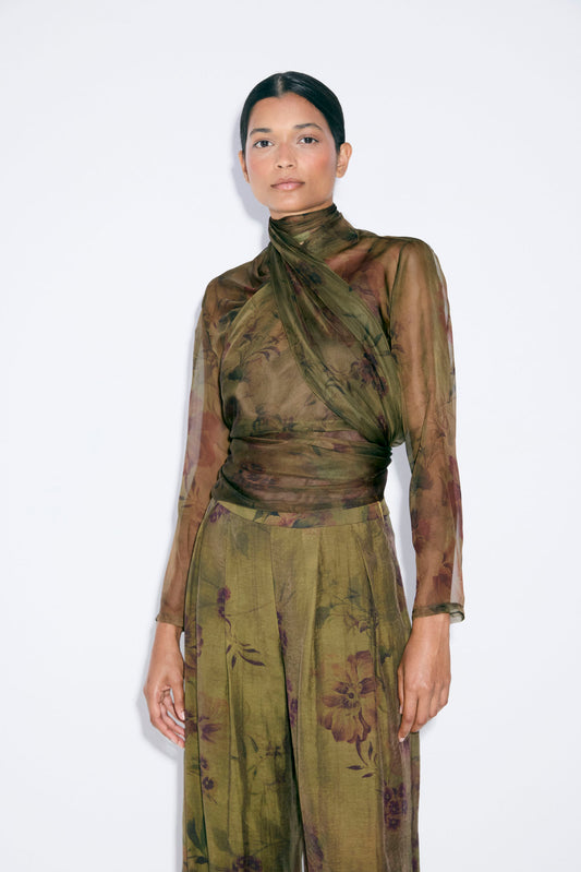 Blusa ADELA Estampado Oliva