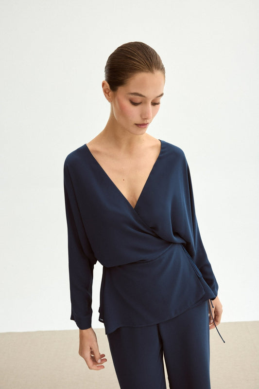 Blusa ARIELLE Azul Cantábrico - BIMANI