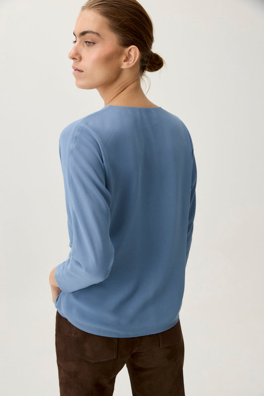 AVEN Mist Blue Blouse