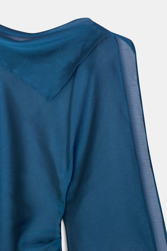 Blusa EMILIA Azul Basalto - BIMANI