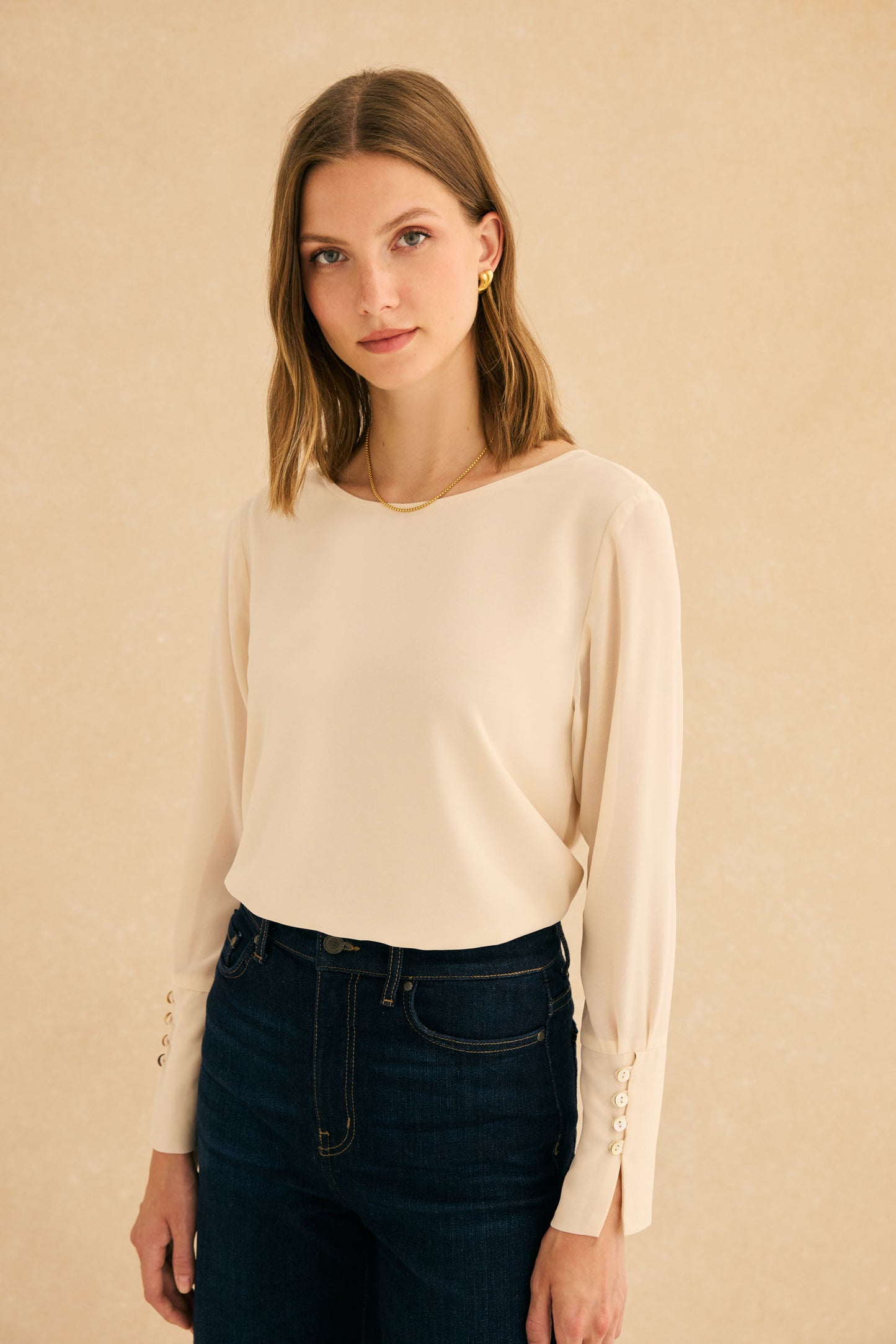 LAGUNA Limestone Beige Blouse