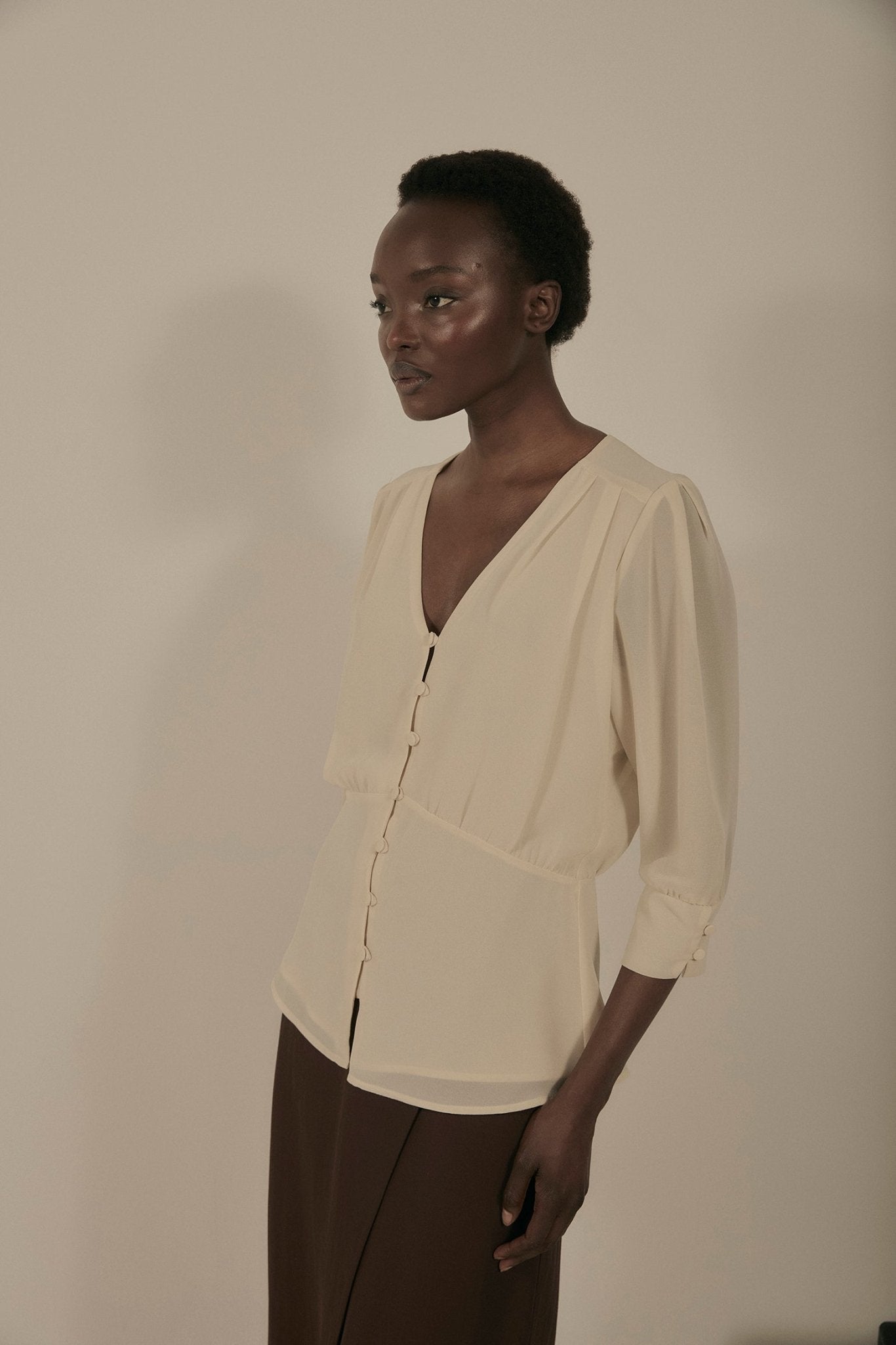 Blusa LINE Beige Caliza - BIMANI