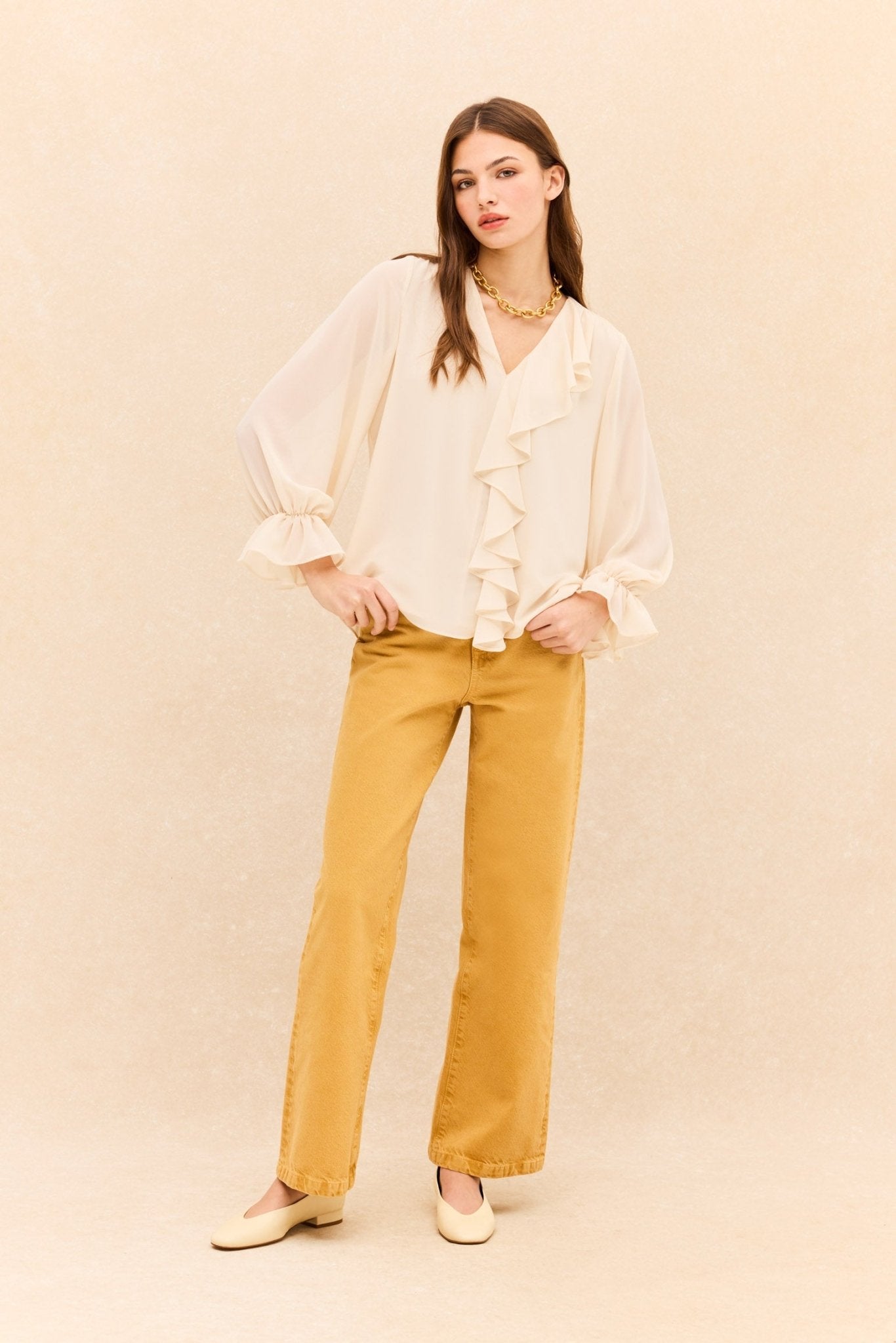 Blusa LIORA Beige Caliza - BIMANI
