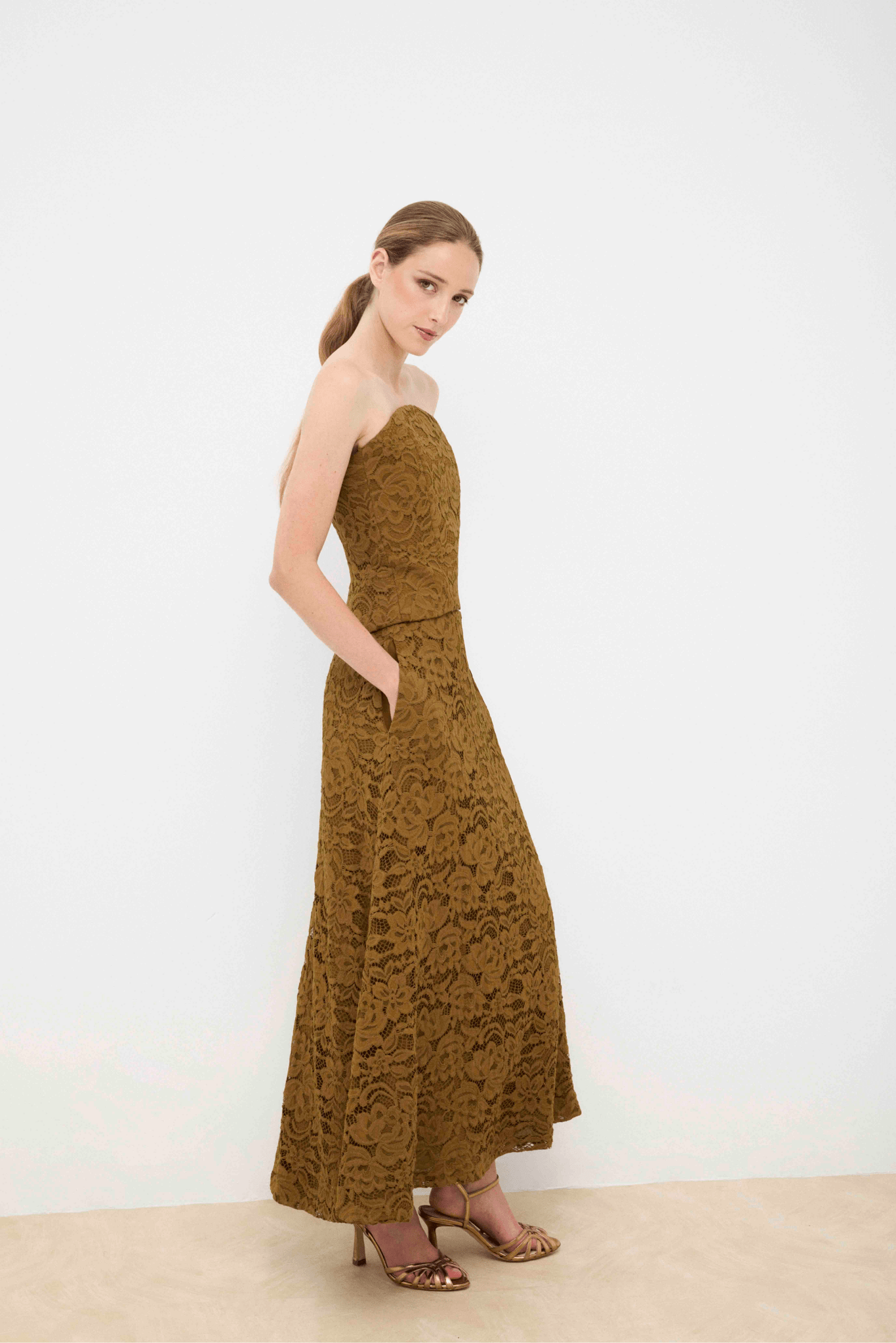 Falda CATERINA Oliva - BIMANI