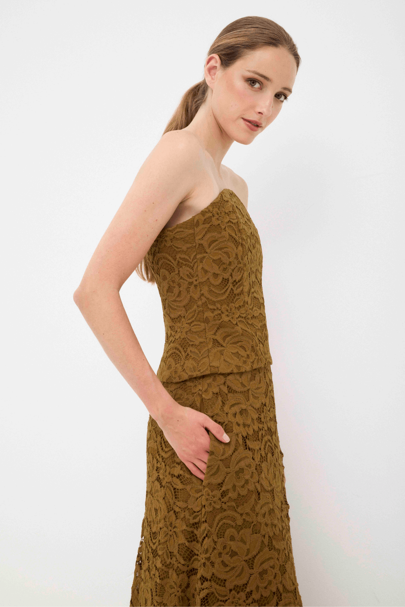 Falda CATERINA Oliva - BIMANI