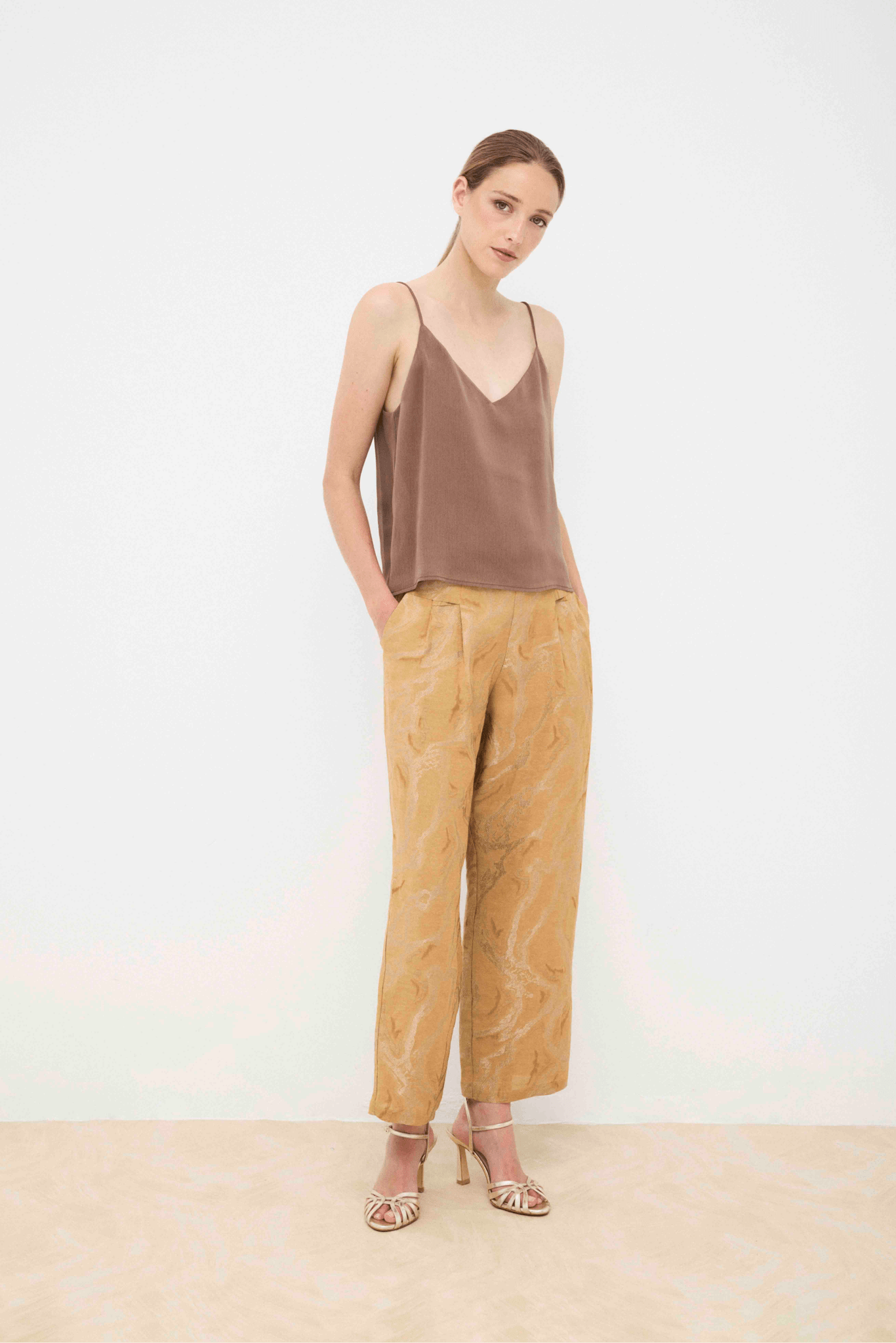 Pantalón ARLETTE Textura Dorada - BIMANI