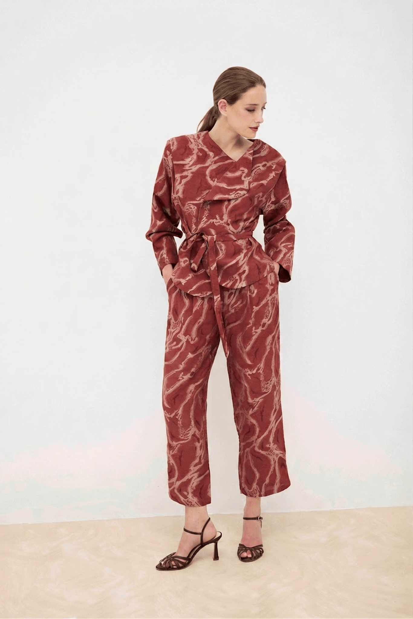 Pantalón ARLETTE Textura Empolvado - BIMANI