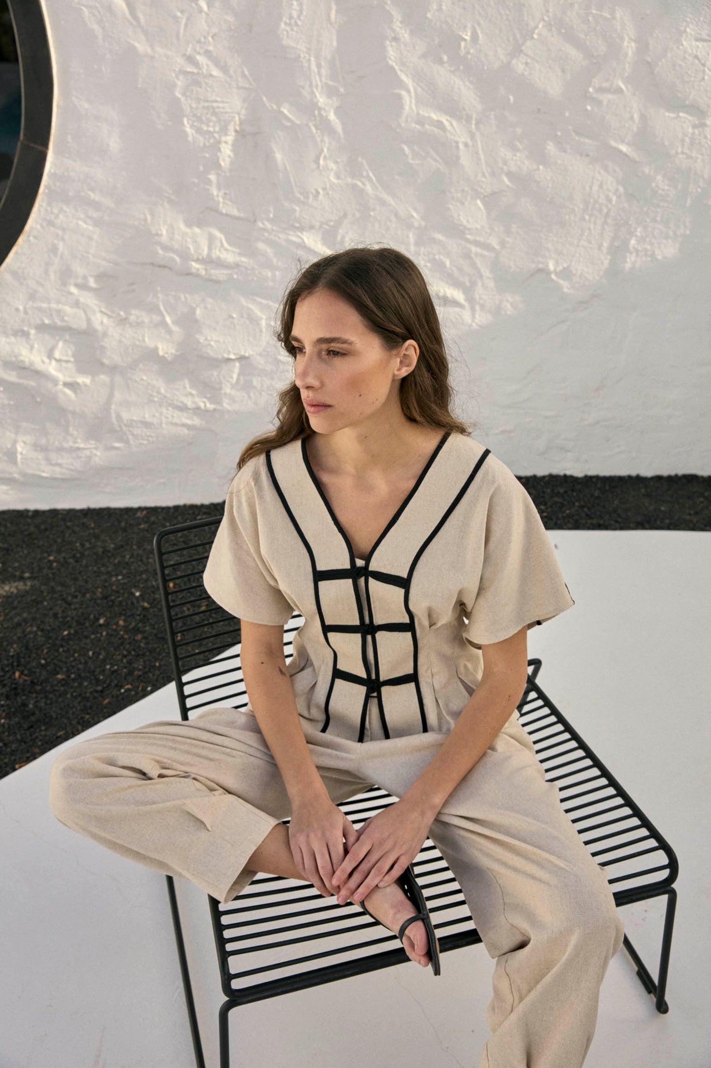 Pantalón BERAL Crema - BIMANI