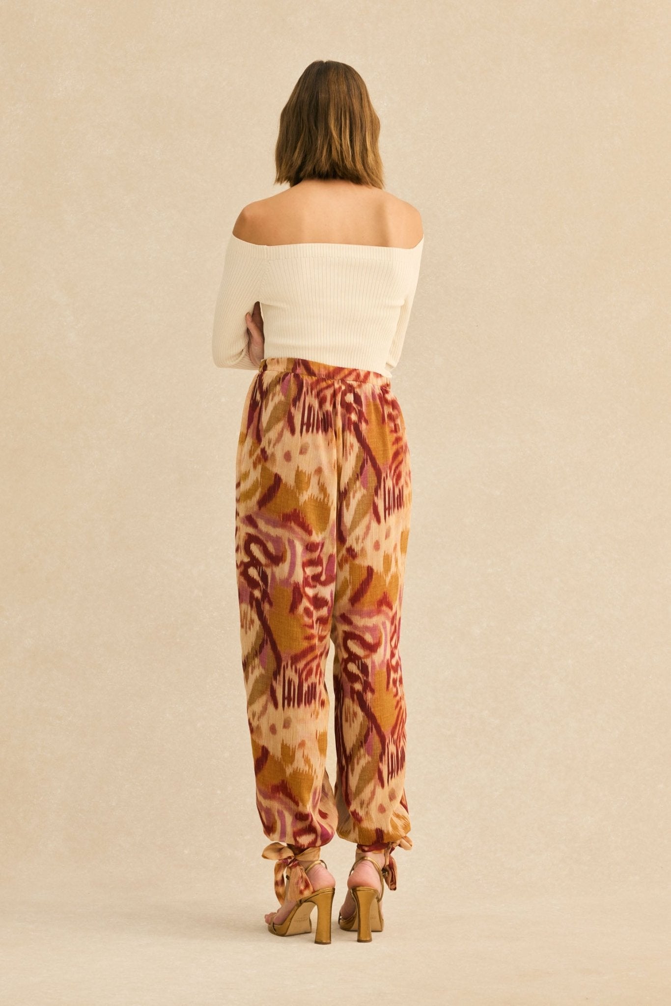 Pantalón BINIBECA Estampado Mostaza - BIMANI