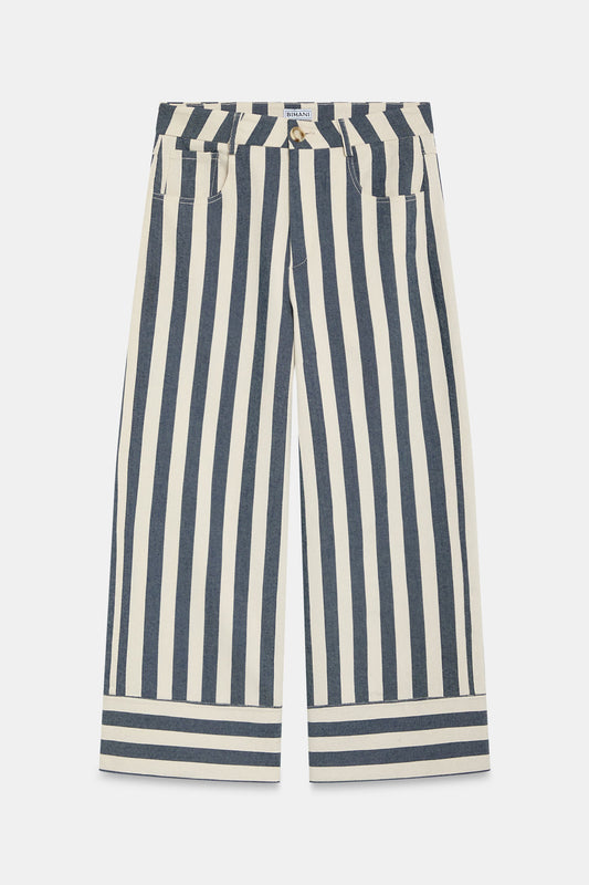 Pantalón GALERA Rayas Azul - BIMANI