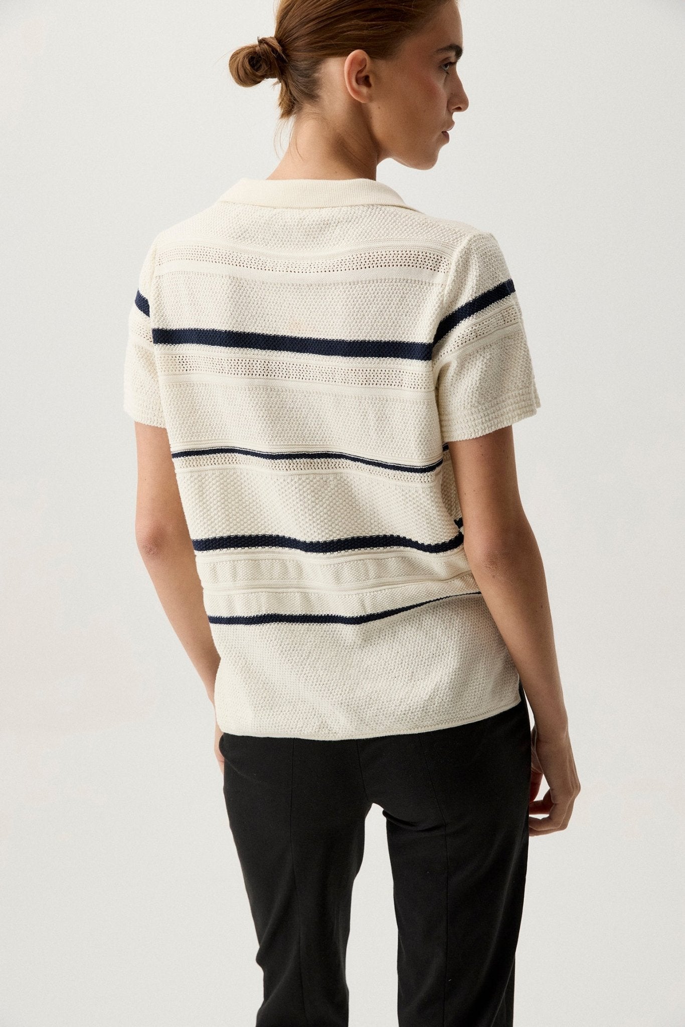 Camiseta EDÉN Rayas Beige - BIMANI