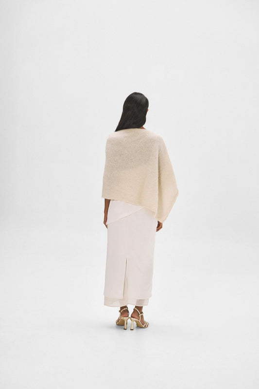 Poncho MOHAIR Blanco - BIMANI