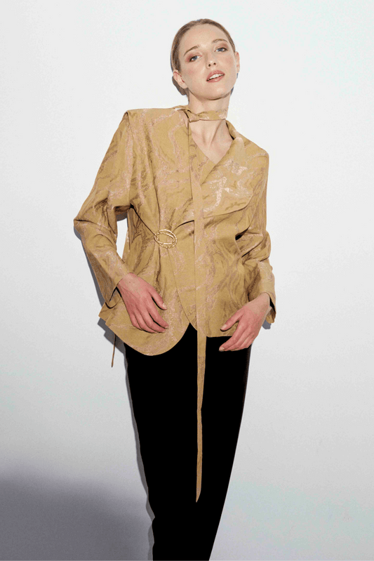 Chaqueta LIVIA Textura Dorada - BIMANI