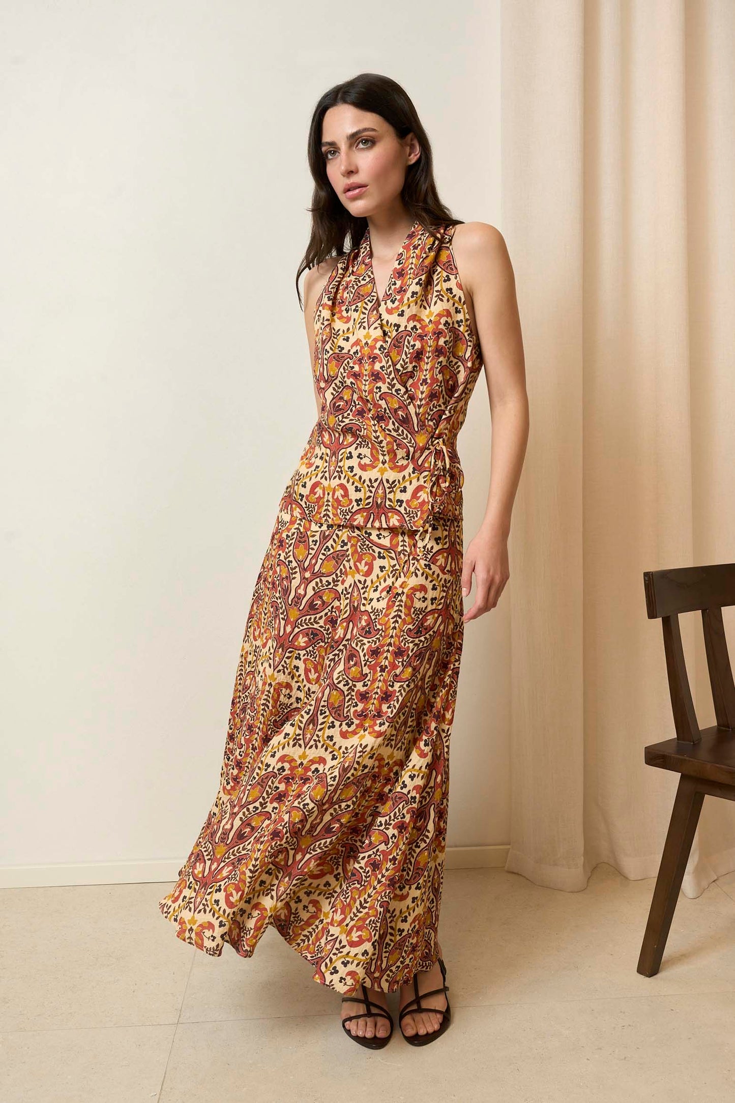 Top SOLÉ Estampado Mocca - BIMANI