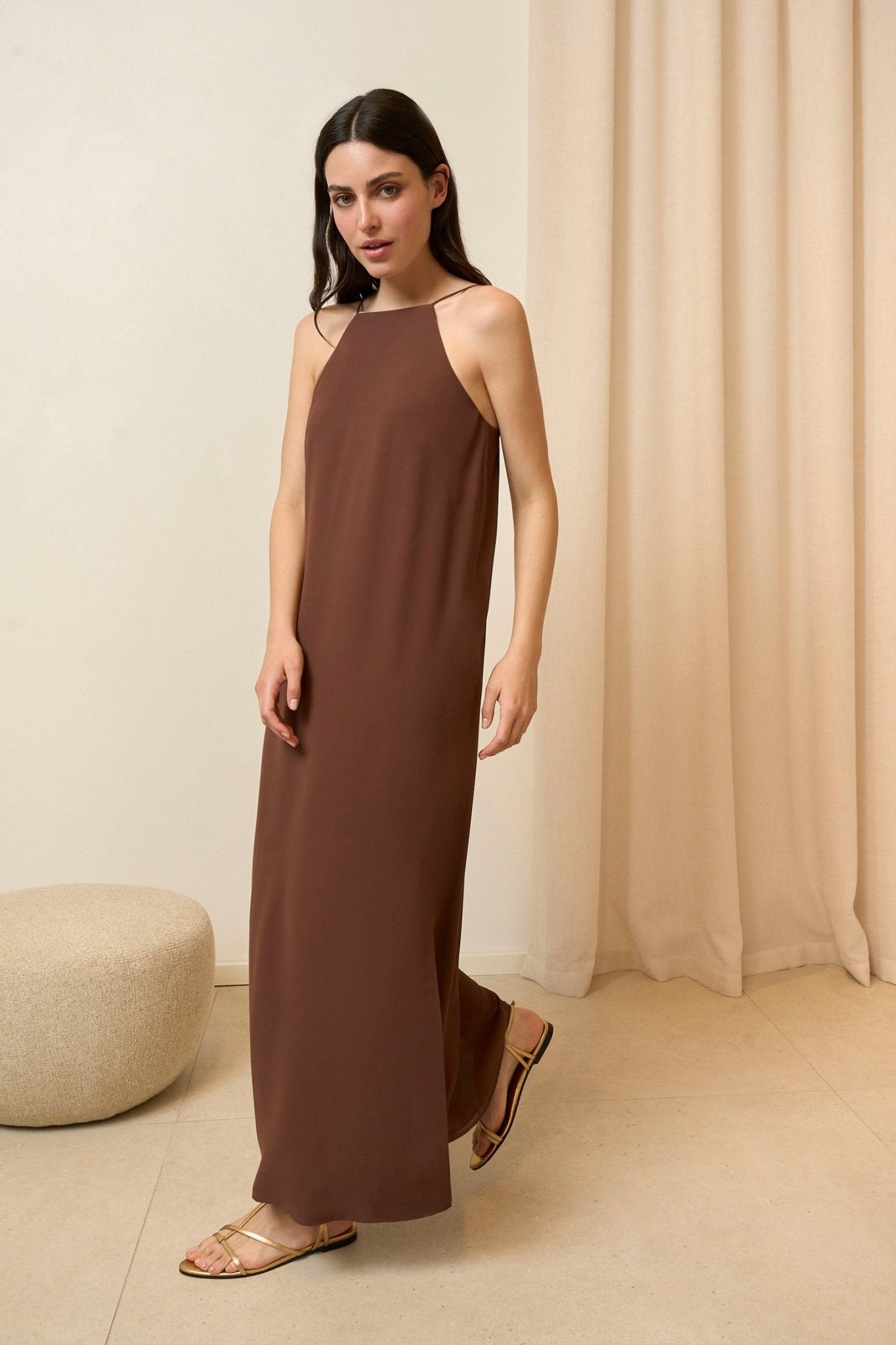 Vestido CAÑAVERAL Marrón Mocca - BIMANI