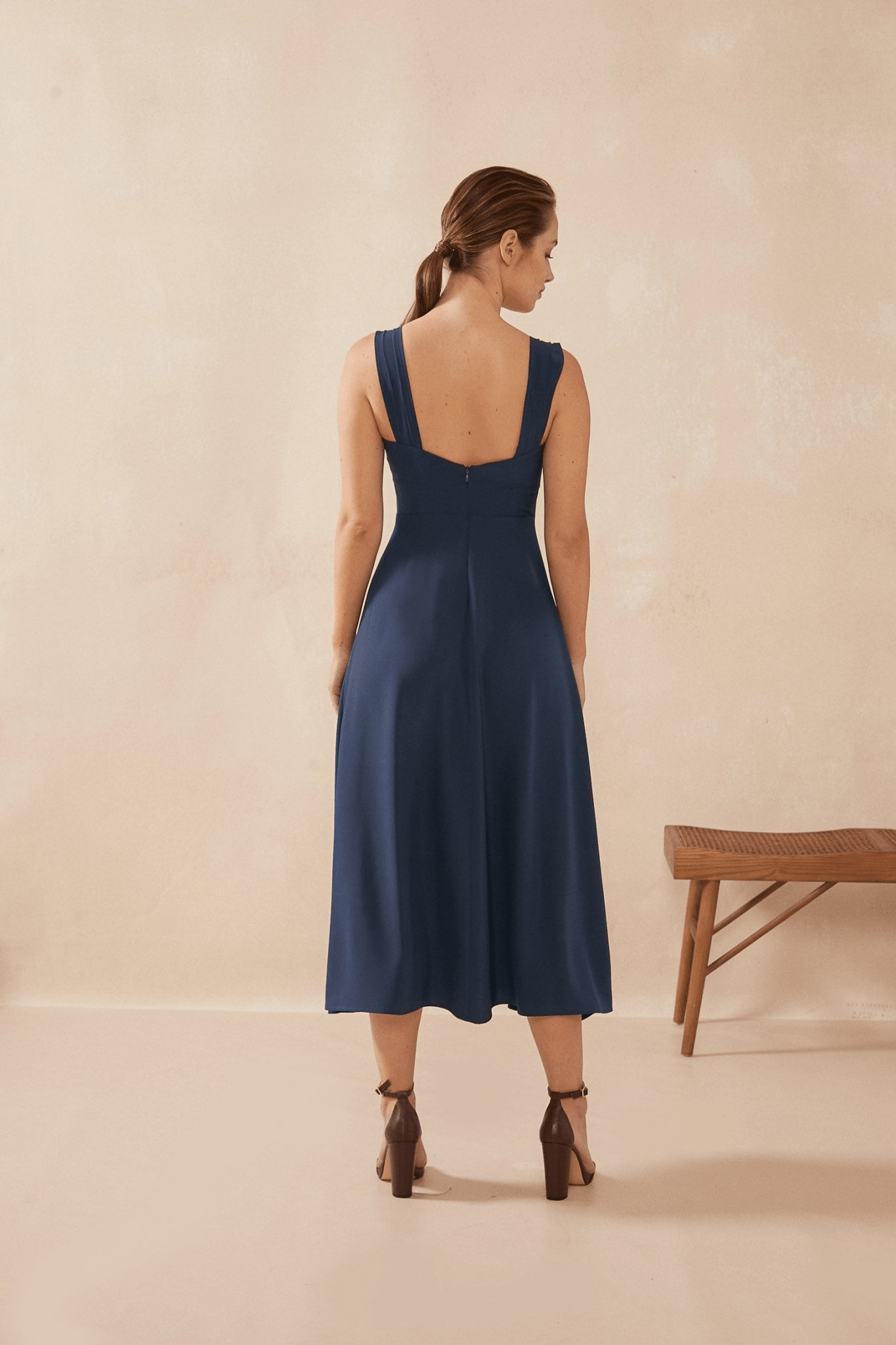 Vestido CIBELINA Azul Cantábrico - BIMANI