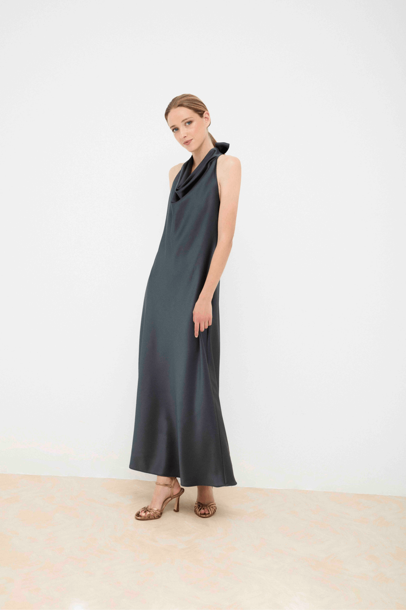Vestido HELENA Azul Petróleo - BIMANI