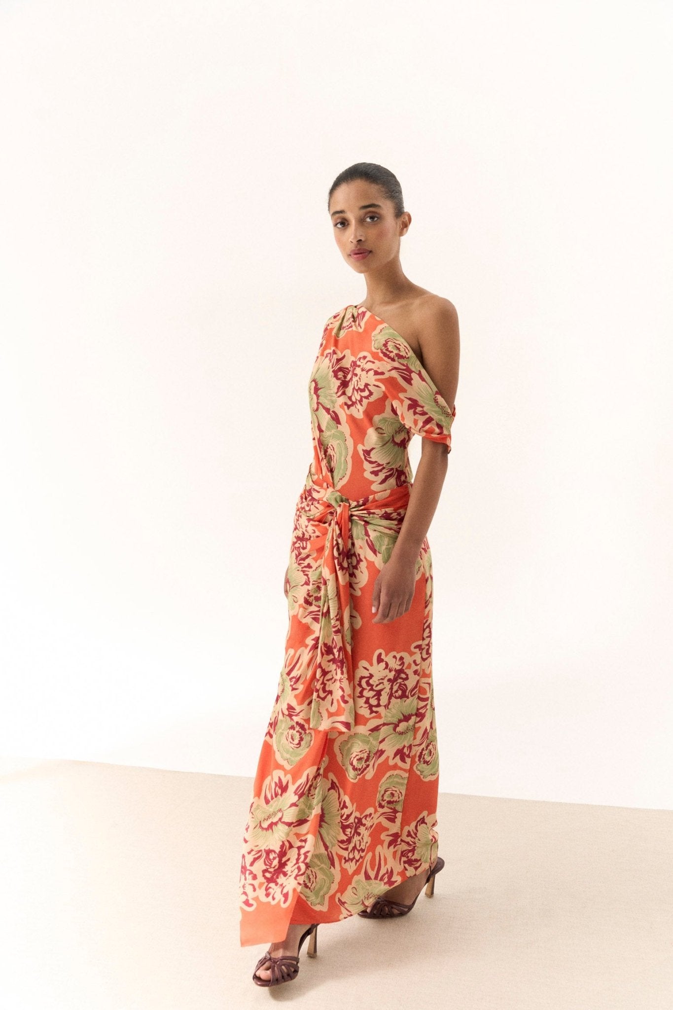 Vestido LAURINE Estampado Melocotón - BIMANI