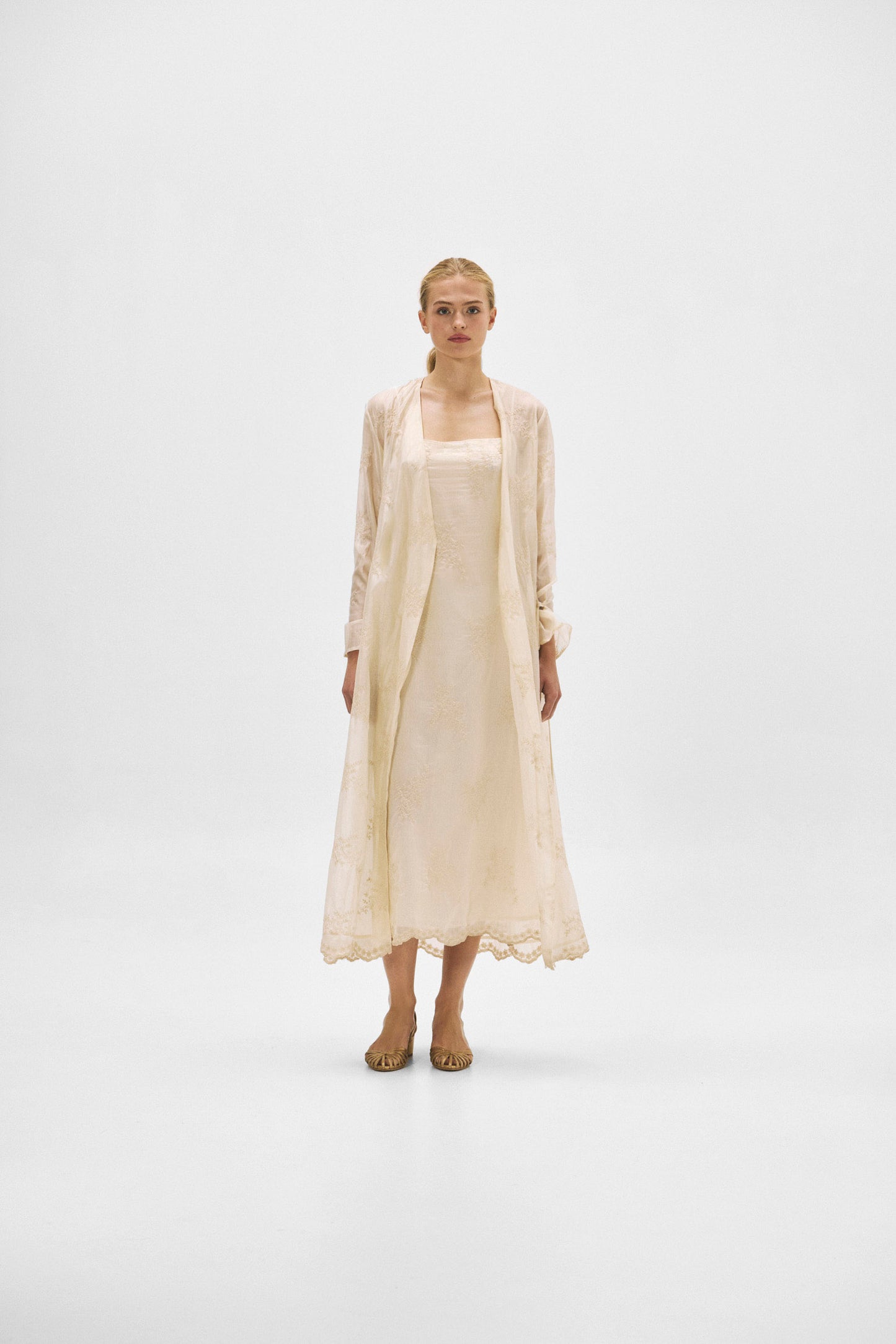 Vestido LEONIE Crema - BIMANI