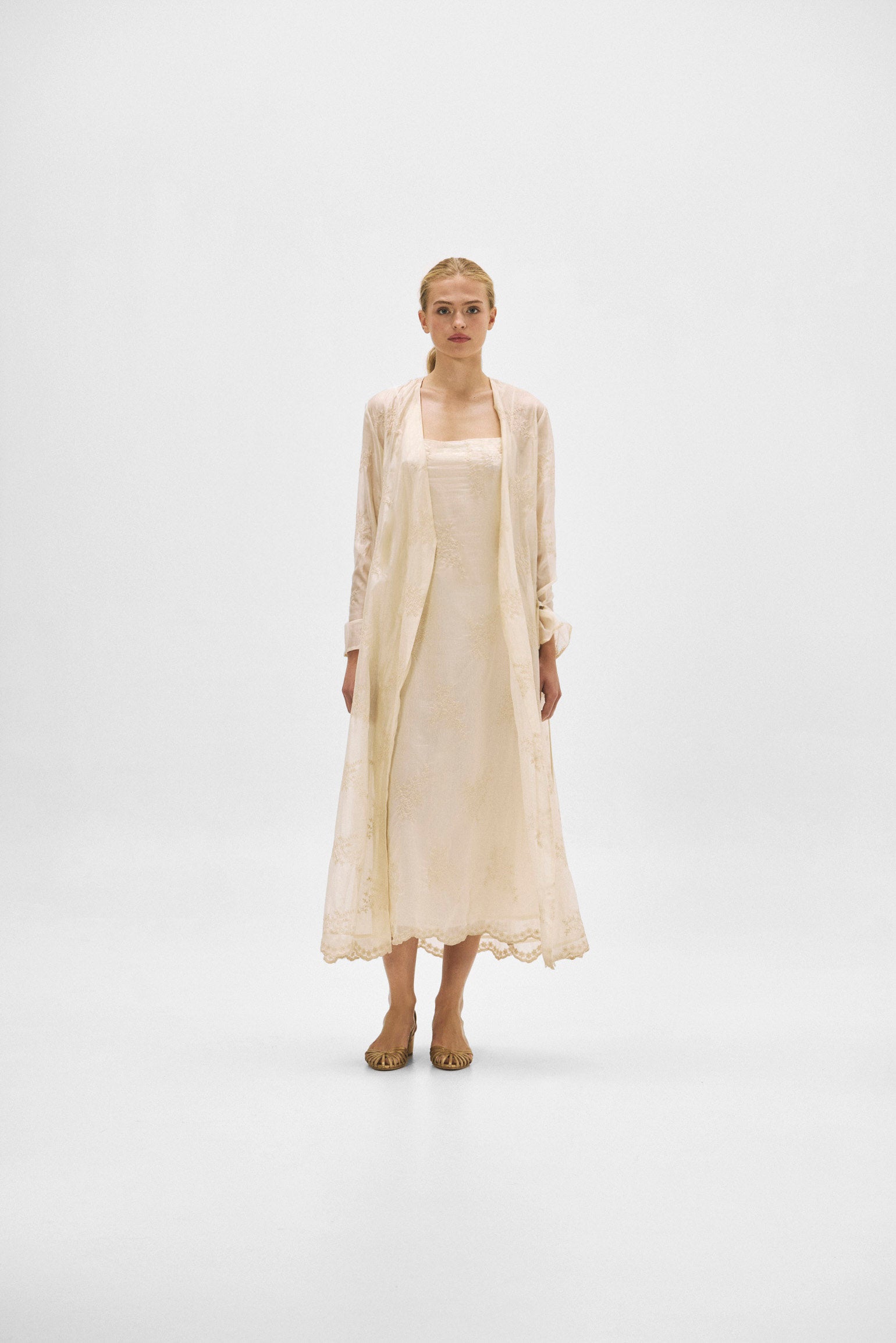 Vestido LEONIE Crema - BIMANI