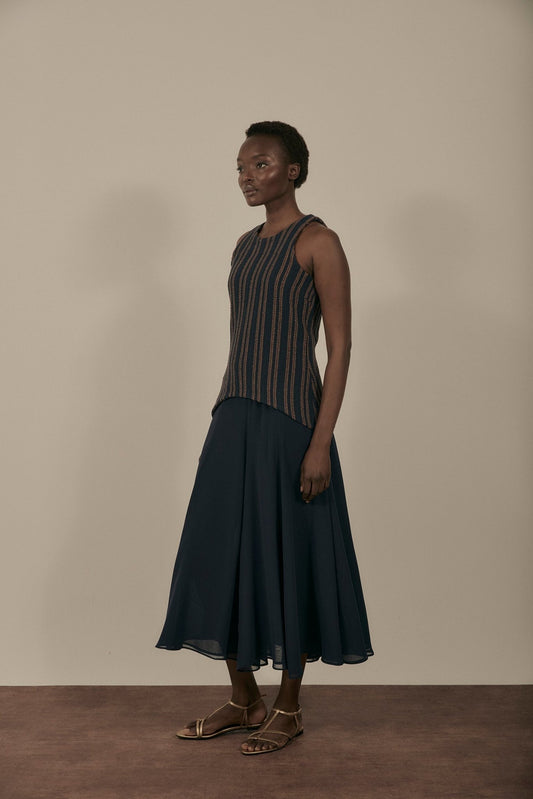 Vestido LUNÉ Rayas Azul - BIMANI