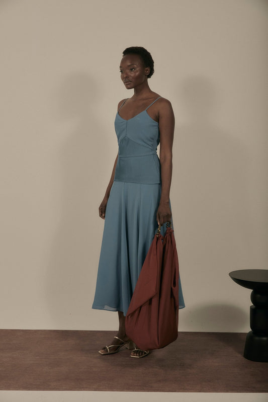 Vestido MOULIN Azul Niebla - BIMANI