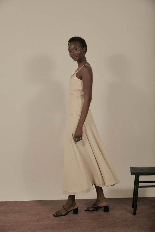 Vestido MOULIN Beige Caliza - BIMANI