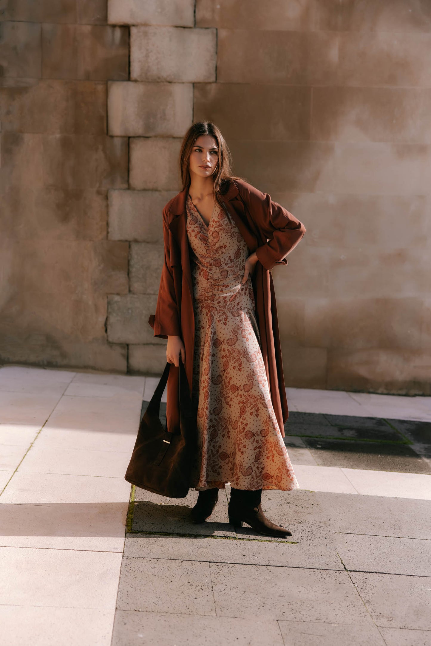 Vestido PAISELLE Estampado Teja - BIMANI