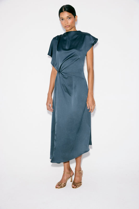 Vestido ROSALIE Azul Petróleo
