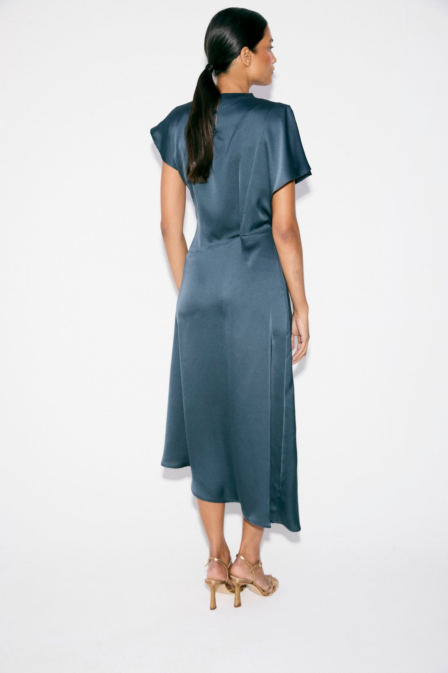 Vestido ROSALIE Azul Petróleo