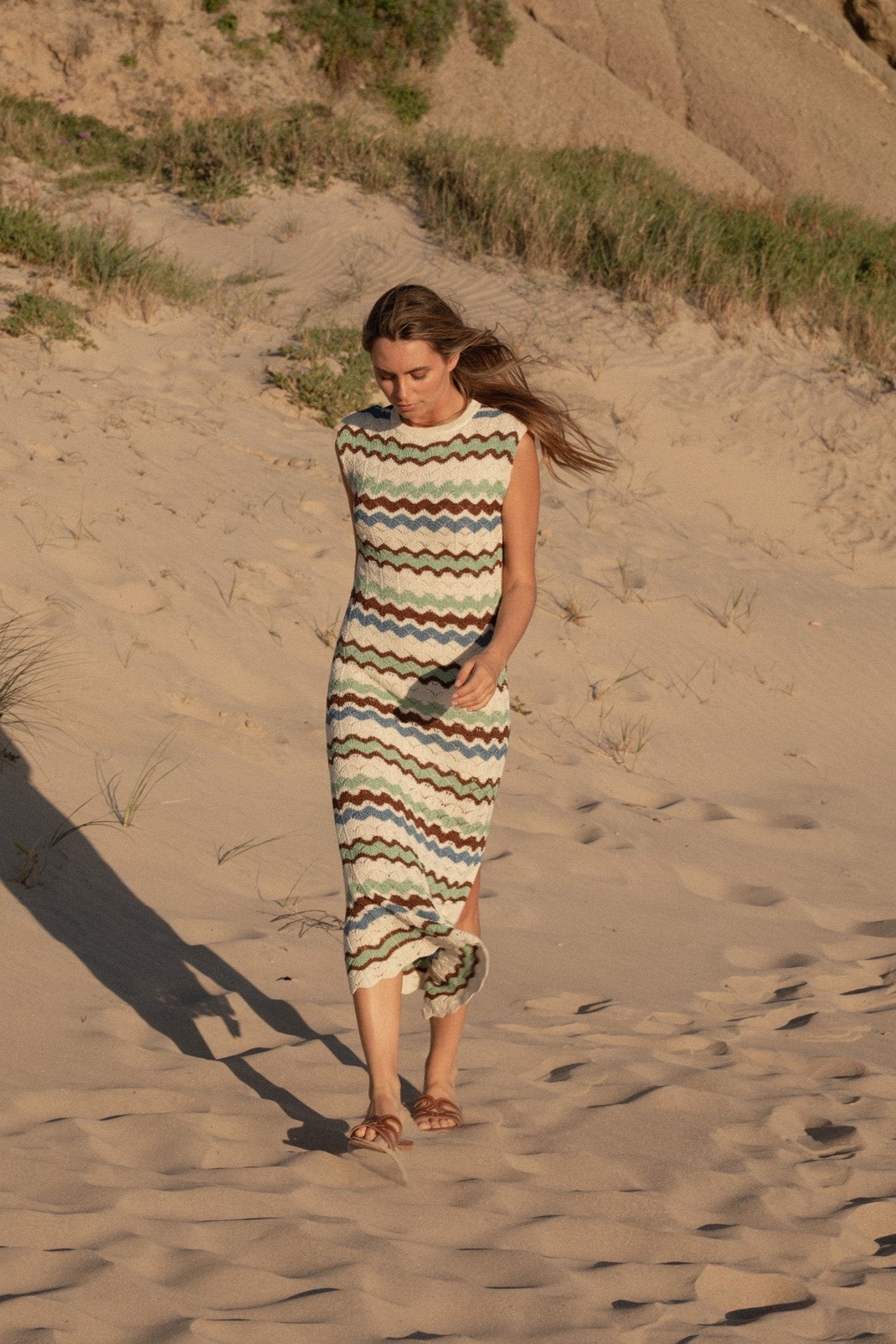 Vestido SAMOA Rayas Marrón - BIMANI