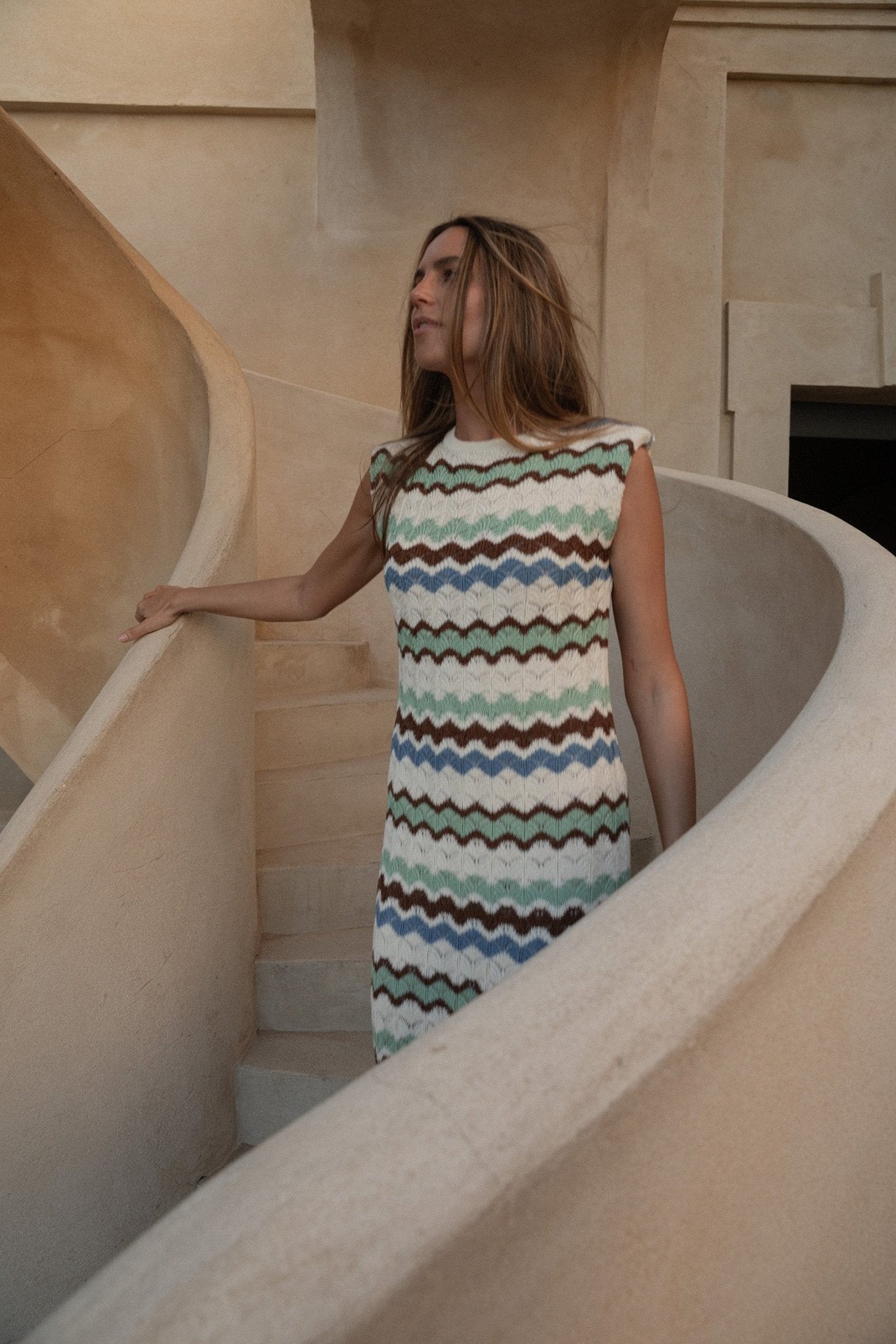 Vestido SAMOA Rayas Marrón - BIMANI